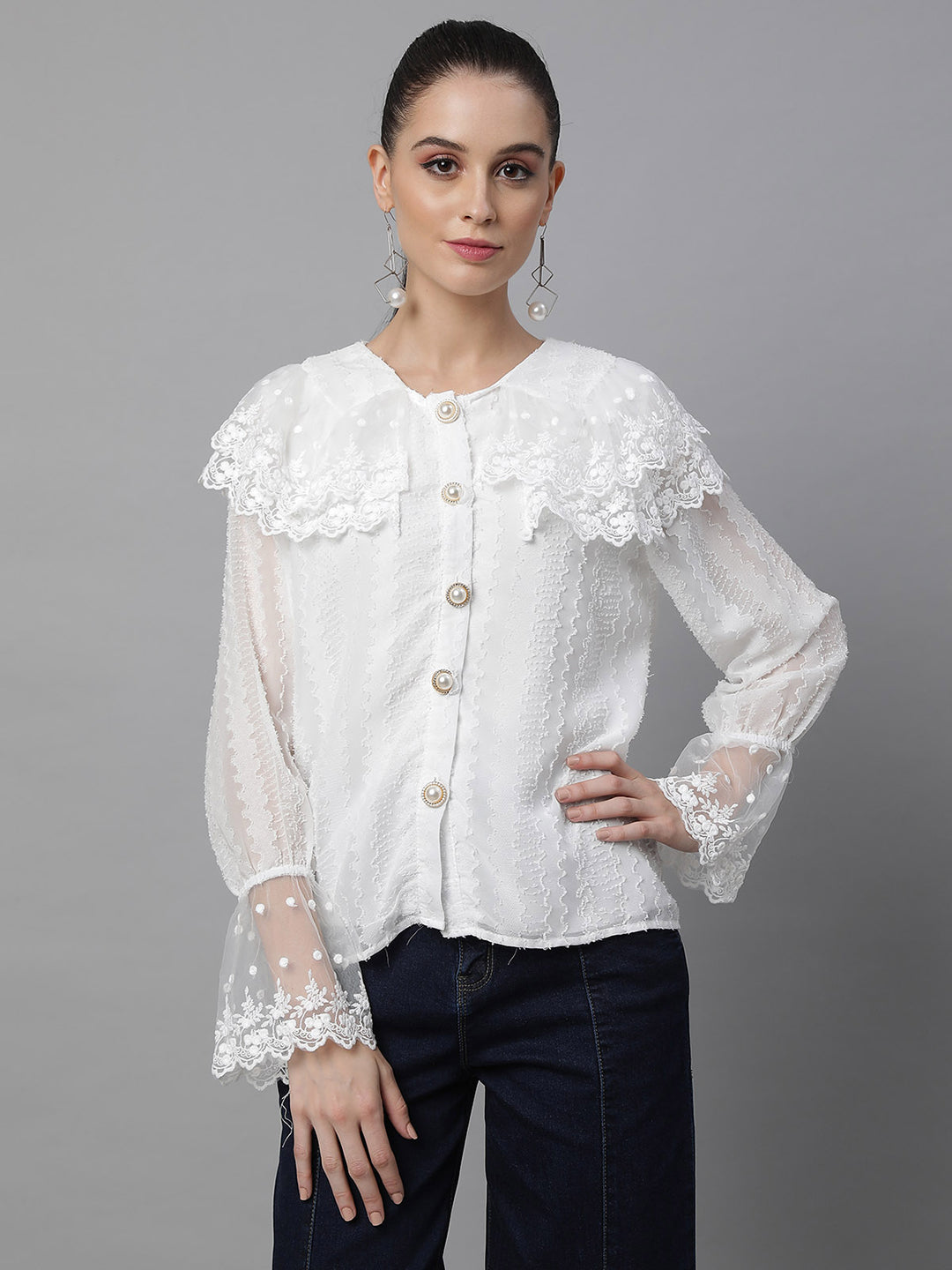 Loose white shirt womens hotsell