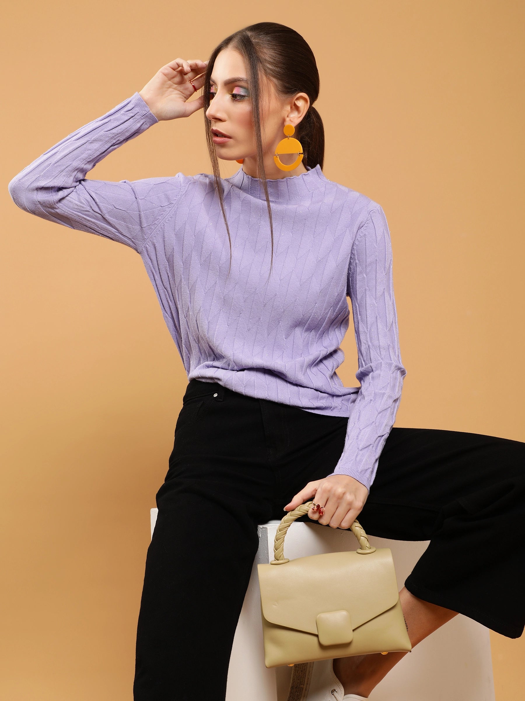 Lilac high neck on sale top