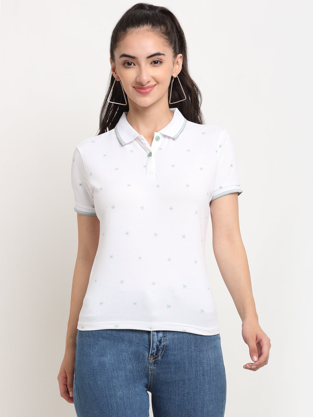 Ladies white polo t shirt deals