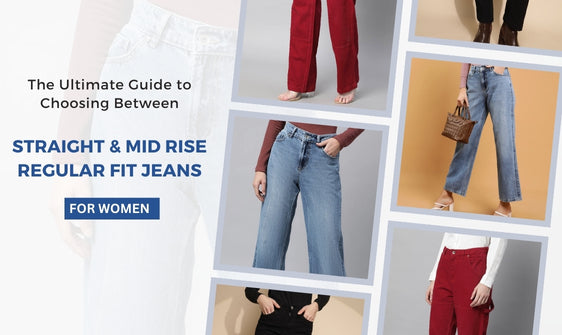 Straight And Mid Rise Regular Fit Jeans for Women 