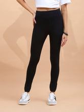 Women Dark Grey Body Hugging Skinny Leg High Rise Legging