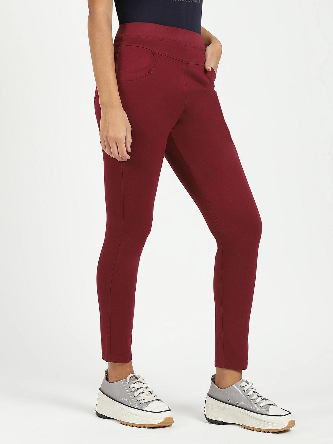 Maroon Ultra Stretchable Jegging