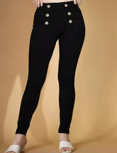 Women High Waisted Black Jegging