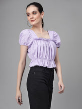 Women Square-Neck Embroidered Blouson Top