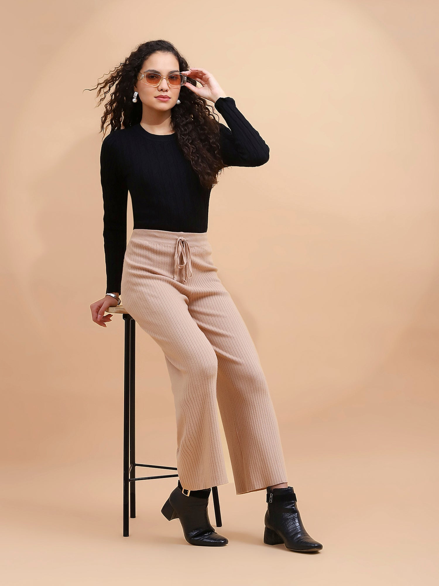 Women Crew Neck Slim Fit Skivvy