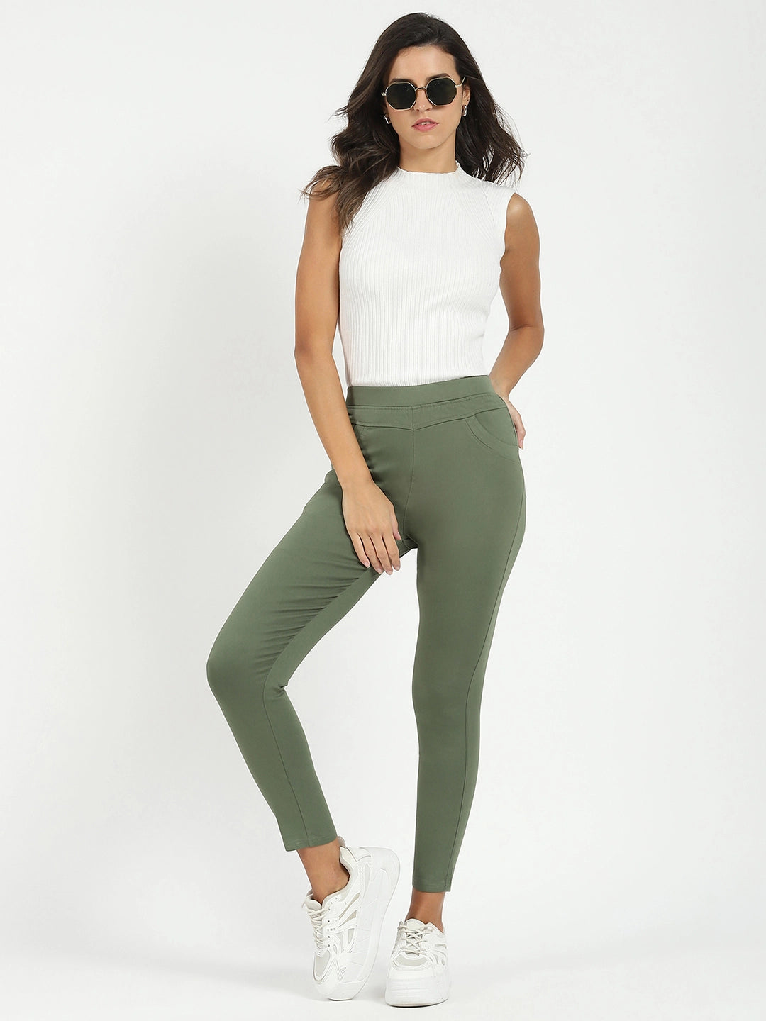 Bottle Green Ultra Stretchable Jegging