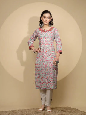 Multicolor Cotton Regular Fit Kurta For Women