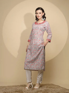 Multicolor Cotton Regular Fit Kurta For Women