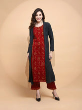 Maroon Woolen Regular Fit Kurta For Women