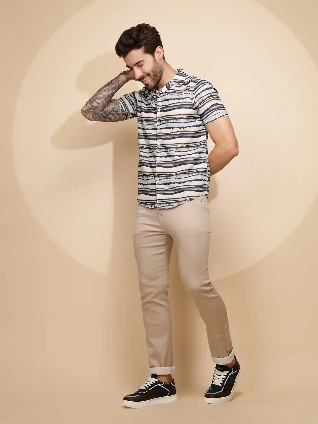 Multicolor Rayon Regular Fit Shirt For Men