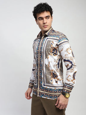 Multi Abstract print & Animal Print Cotton Regular Fit Shirt