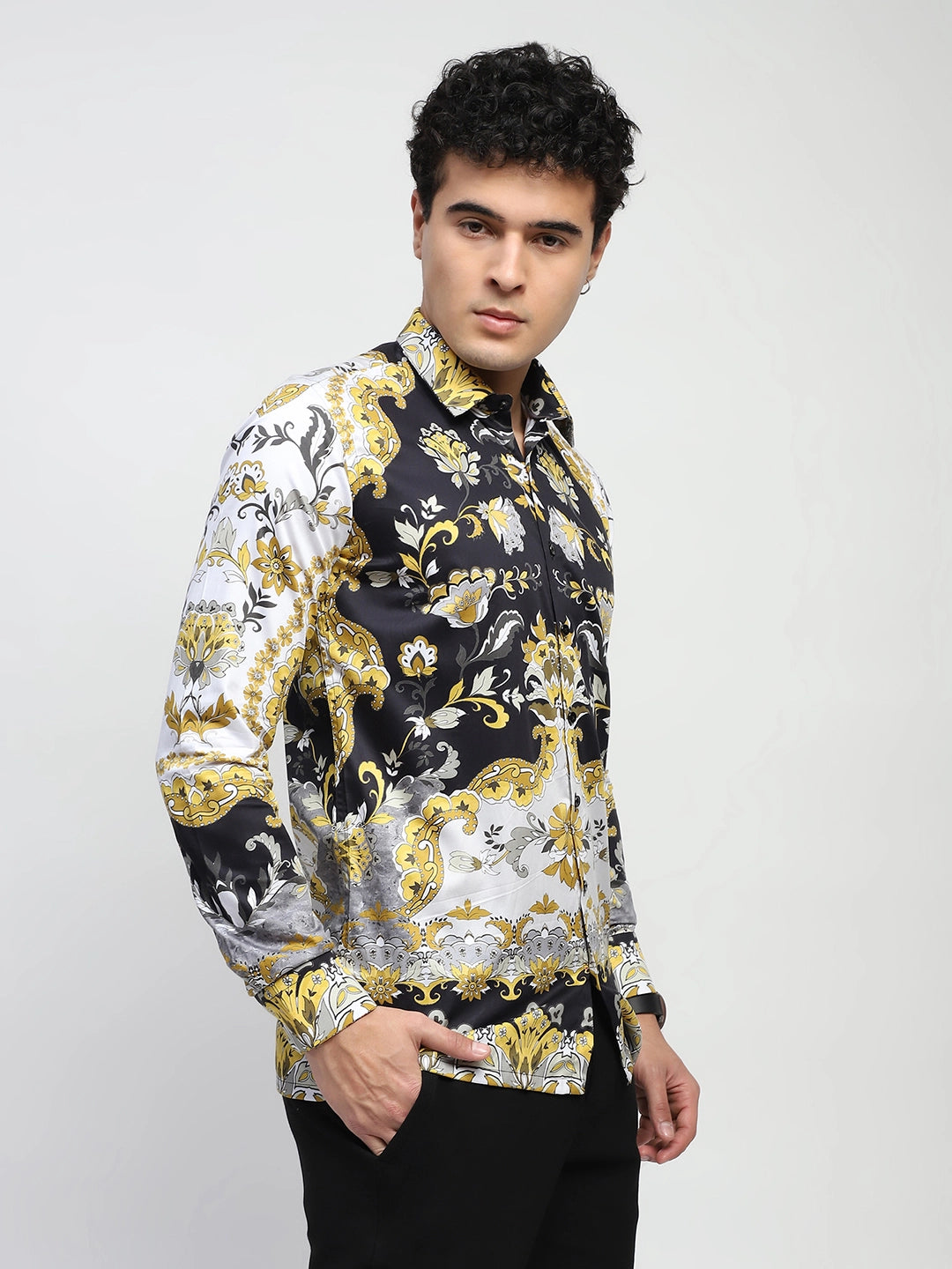 Multi Tropical print Cotton Regular Fit Shirt