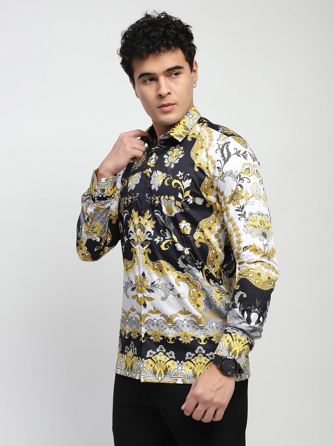 Multi Tropical print Cotton Regular Fit Shirt