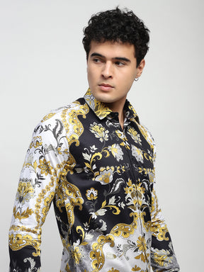 Multi Tropical print Cotton Regular Fit Shirt