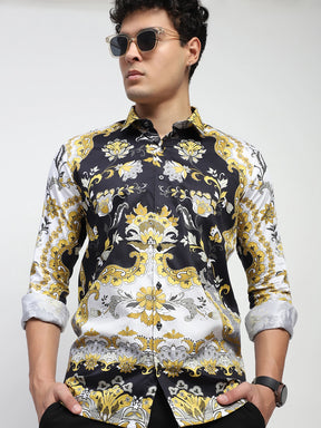 Multi Tropical print Cotton Regular Fit Shirt