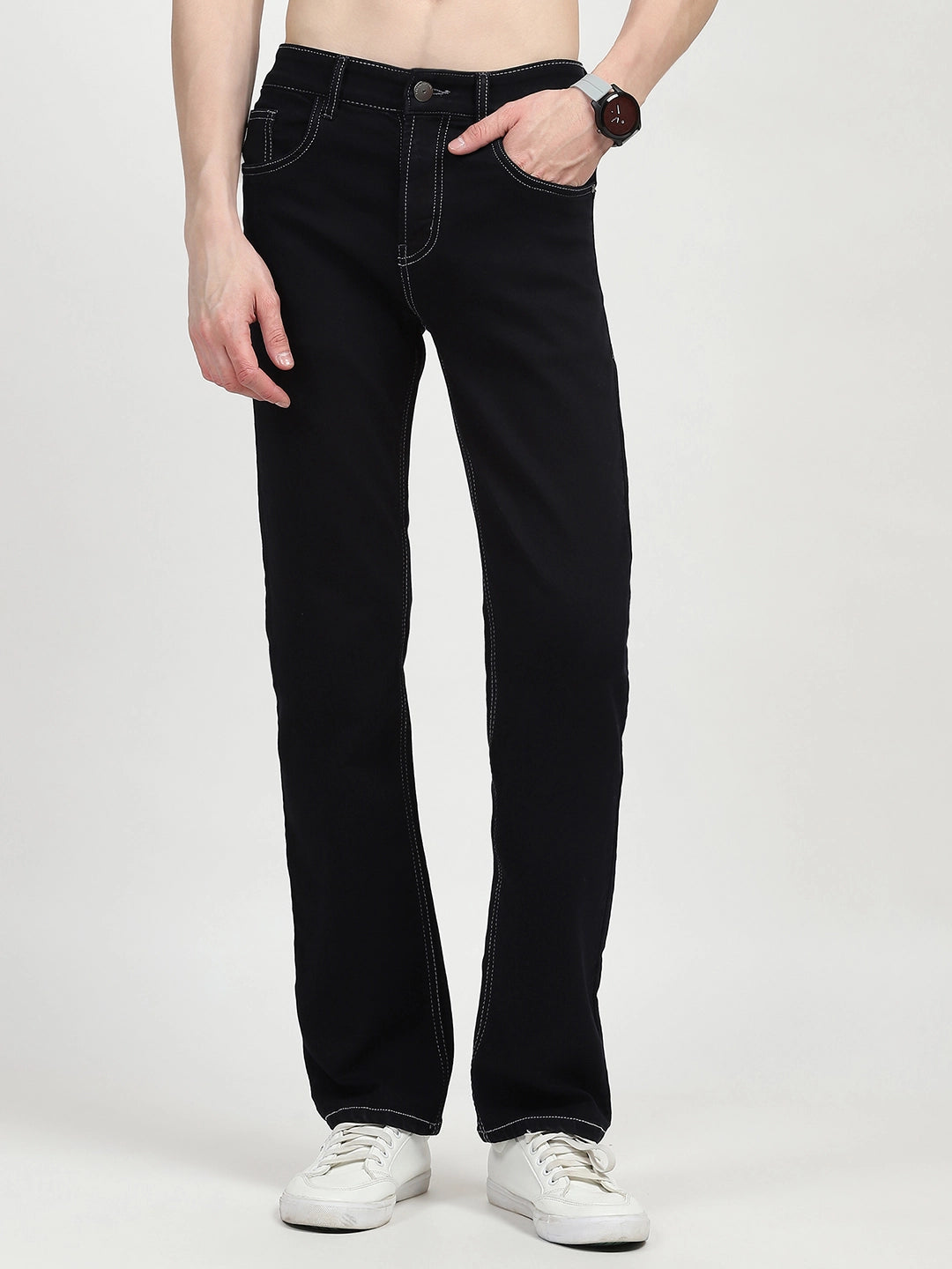 Carbon Blue Cotton Jeans