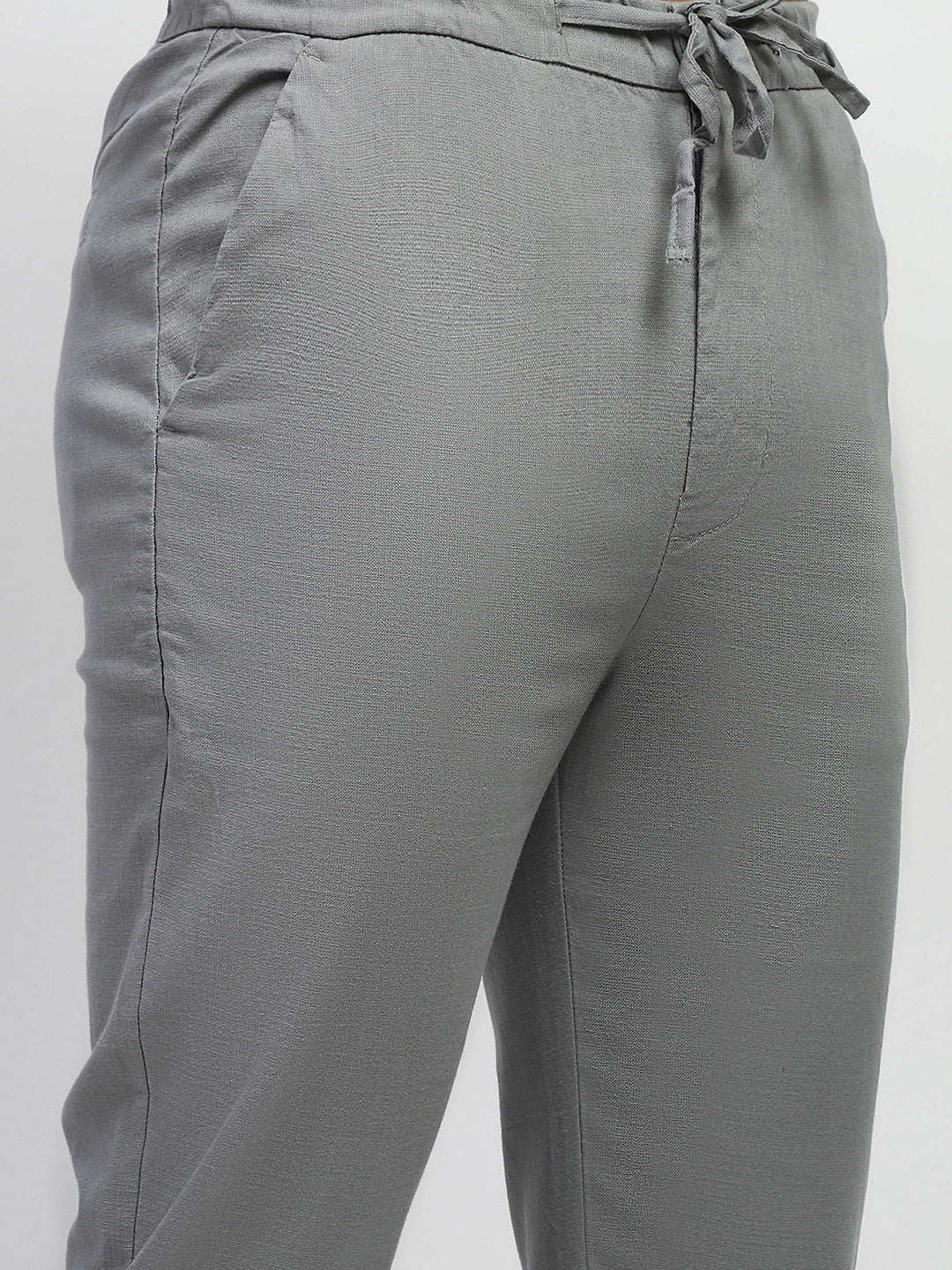 Light Pista Solid Cotton Regular Fit Trouser