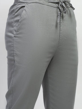 Light Pista Solid Cotton Regular Fit Trouser