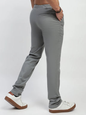 Light Pista Solid Cotton Regular Fit Trouser