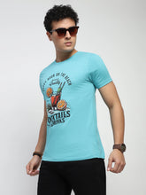 Aqua Graphic Cotton Round Neck Regular Fit T-Shirt