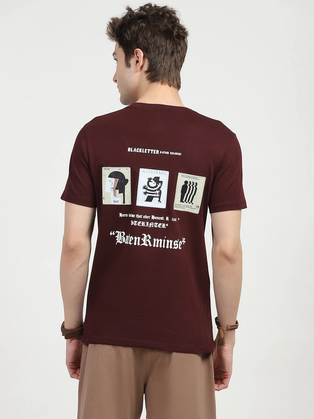 Wine Back Print Graphic T-shirt