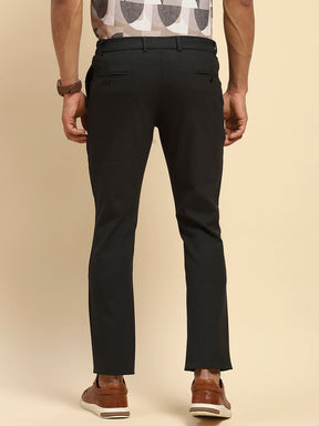 Coal Cotton Blend Relaxed Fit Trouser For Men