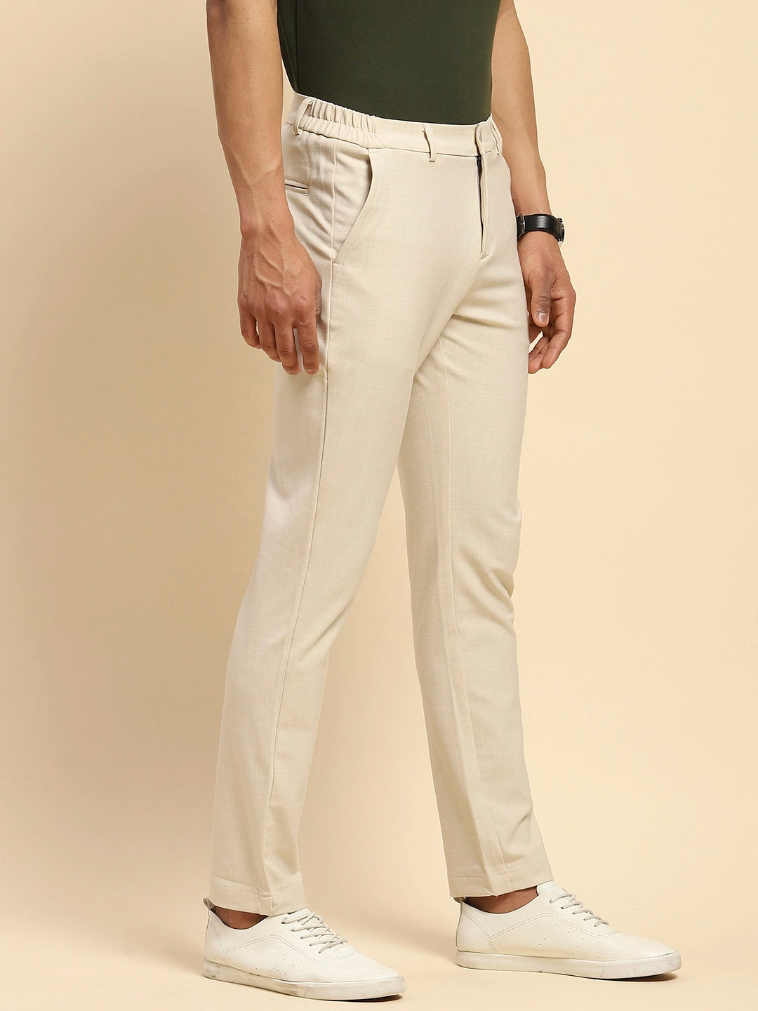 Sable Cotton Blend Relaxed Fit Trouser For Men