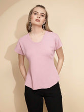 Rose Rayon Blend Regular Fit Top For Women