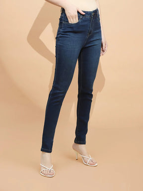 Tint Cotton Blend Slim Fit Jeans For Women