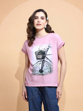 Pastel Pink Cotton Regular Fit Top For Women