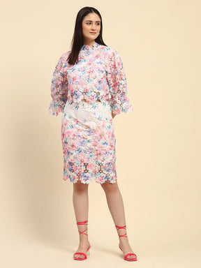 Multicolor Embroidered Cotton Regular Fit Co-ord Sets