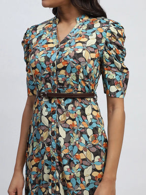 New Multi Digital Print Modal Rayon Regular Fit Dress