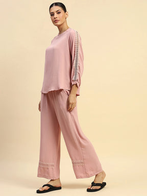 Onion Poly Rayon Relaxed Fit Night Suit For Women