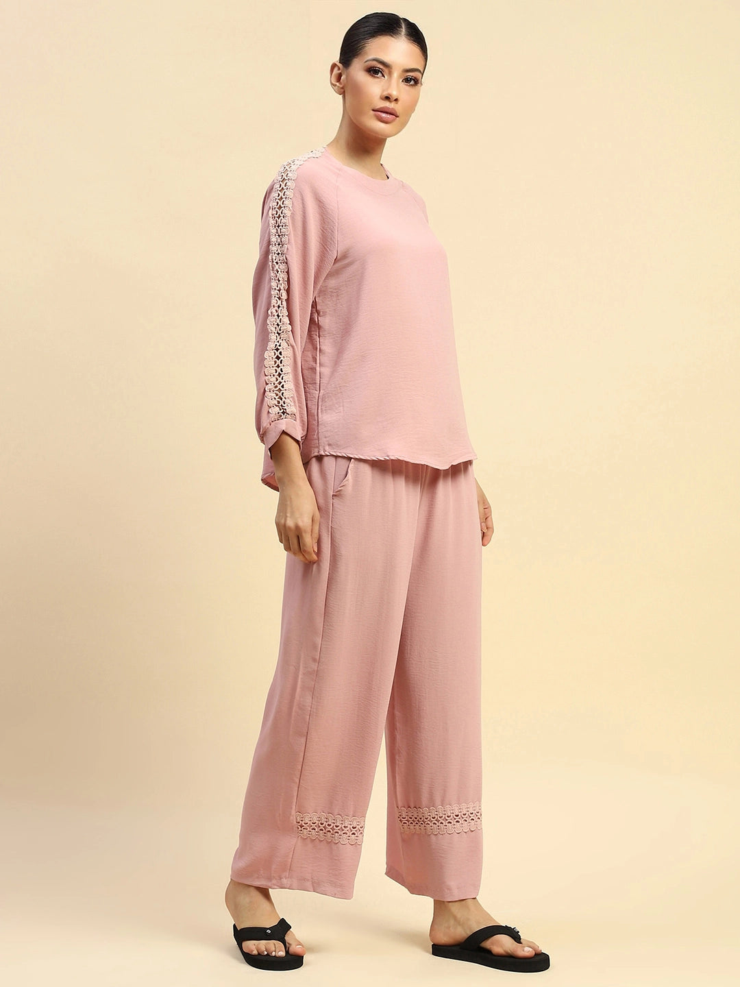 Onion Poly Rayon Relaxed Fit Night Suit For Women