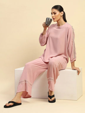 Onion Poly Rayon Relaxed Fit Night Suit For Women