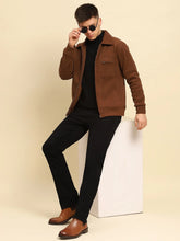 Coffee Ploy Blend Solid Regular Fit Jacket