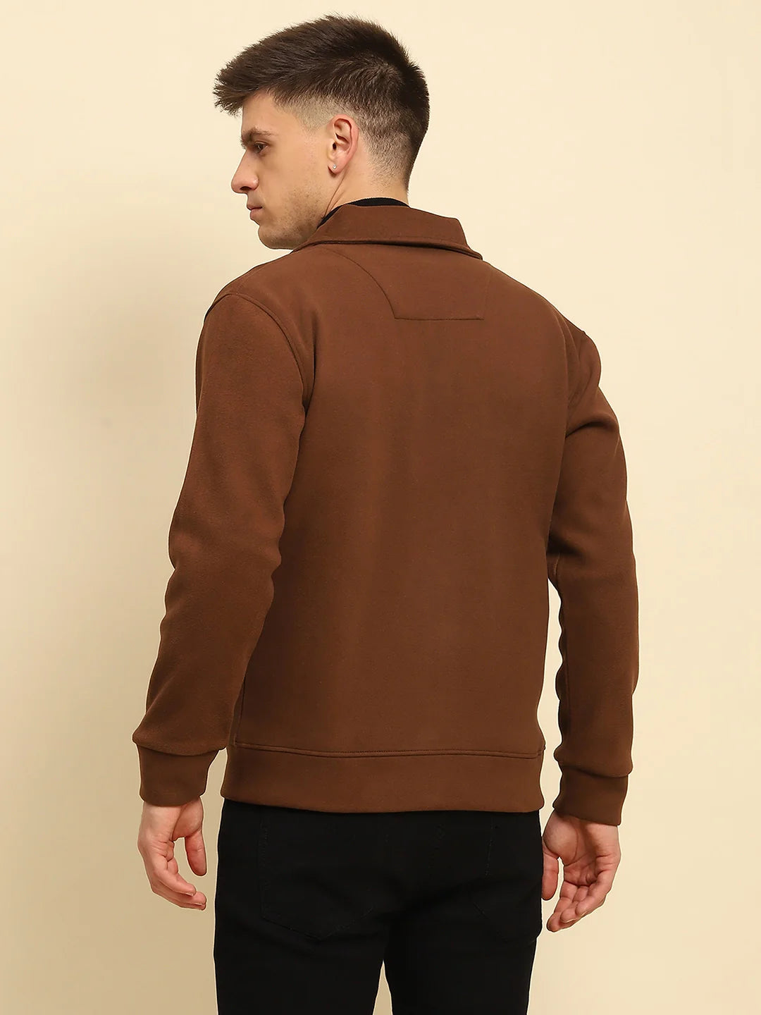 Coffee Ploy Blend Solid Regular Fit Jacket