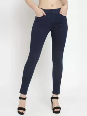 Women Blue High Rise Ankle Length Jegging