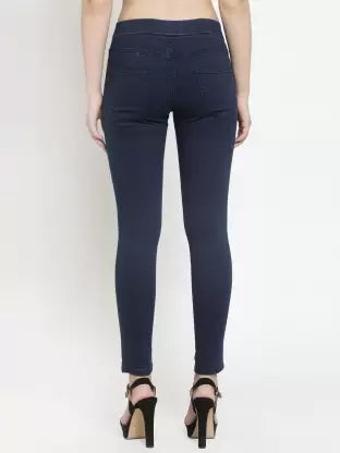 Women Blue High Rise Ankle Length Jegging