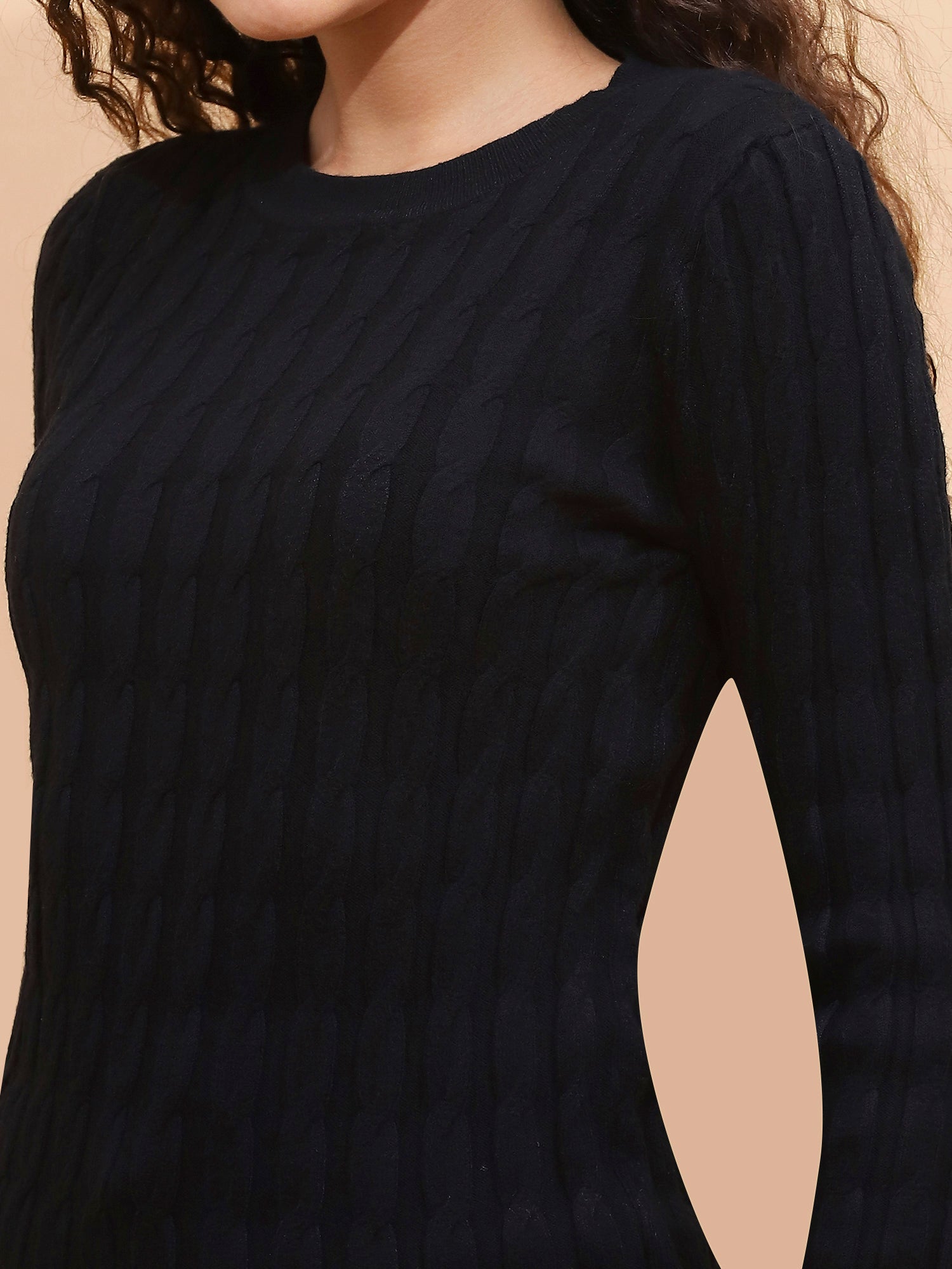 Women Crew Neck Slim Fit Skivvy