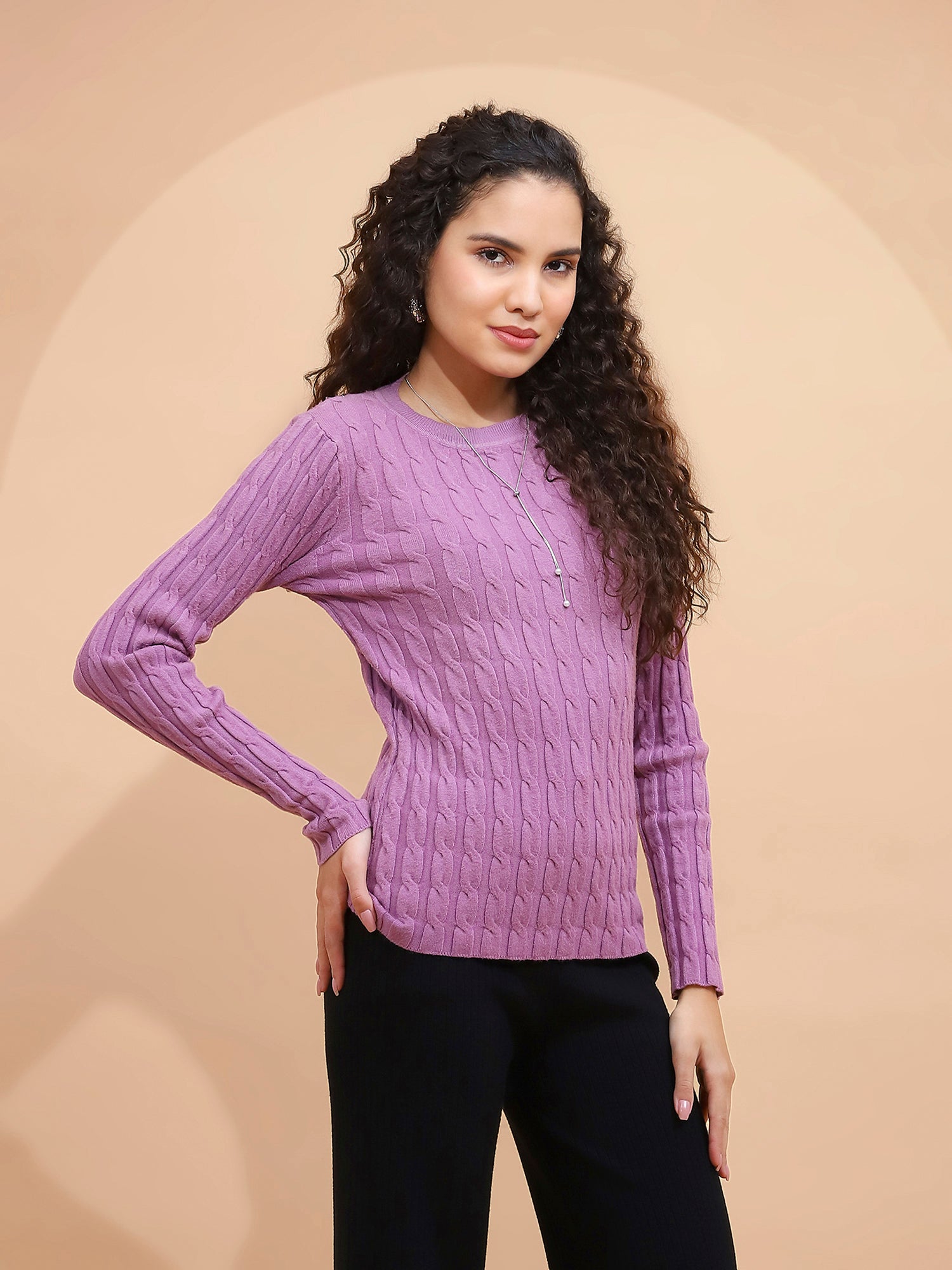 Women Crew Neck Slim Fit Skivvy