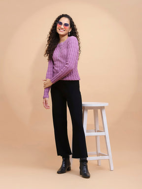 Women Crew Neck Slim Fit Skivvy