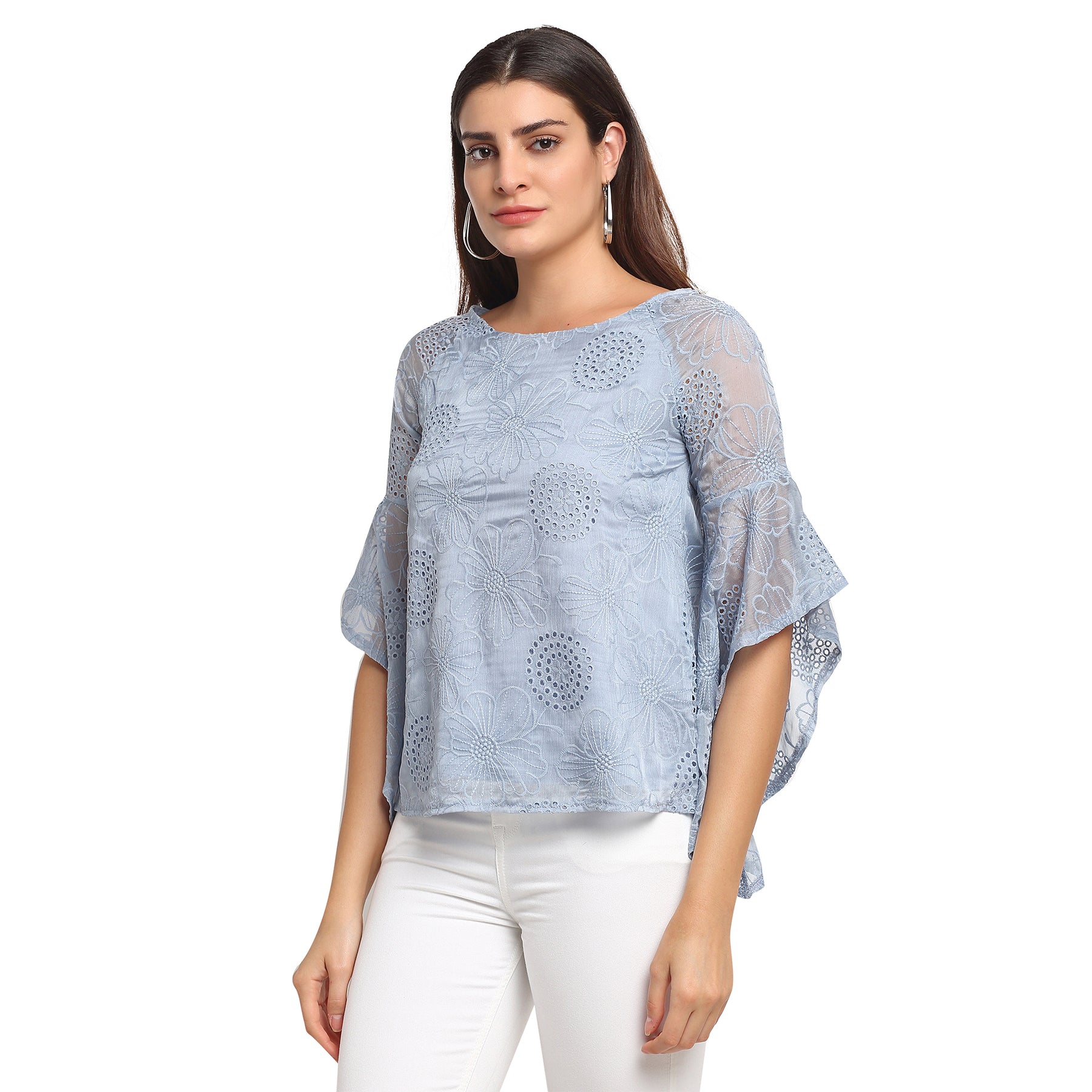 Women Round Neck Solid Top