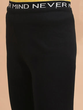 Black Slim Fit Stretchable Fleece Legging for Winter