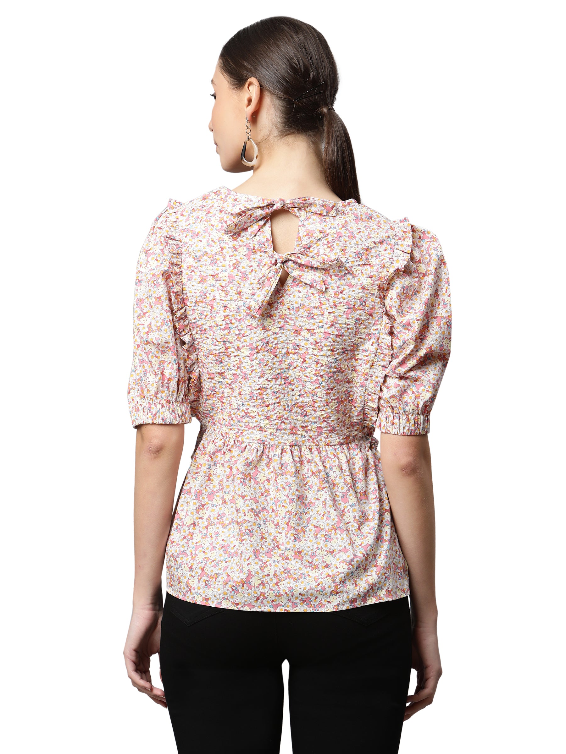 Women Floral Peplum Top