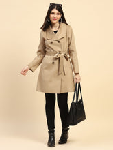 Mouse Solid Poly Viscose Relaxed Fit Long Coat