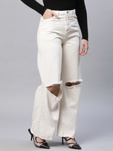 women off white denim jeans