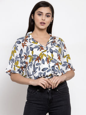 Women Short Sleeve Blouson Tops