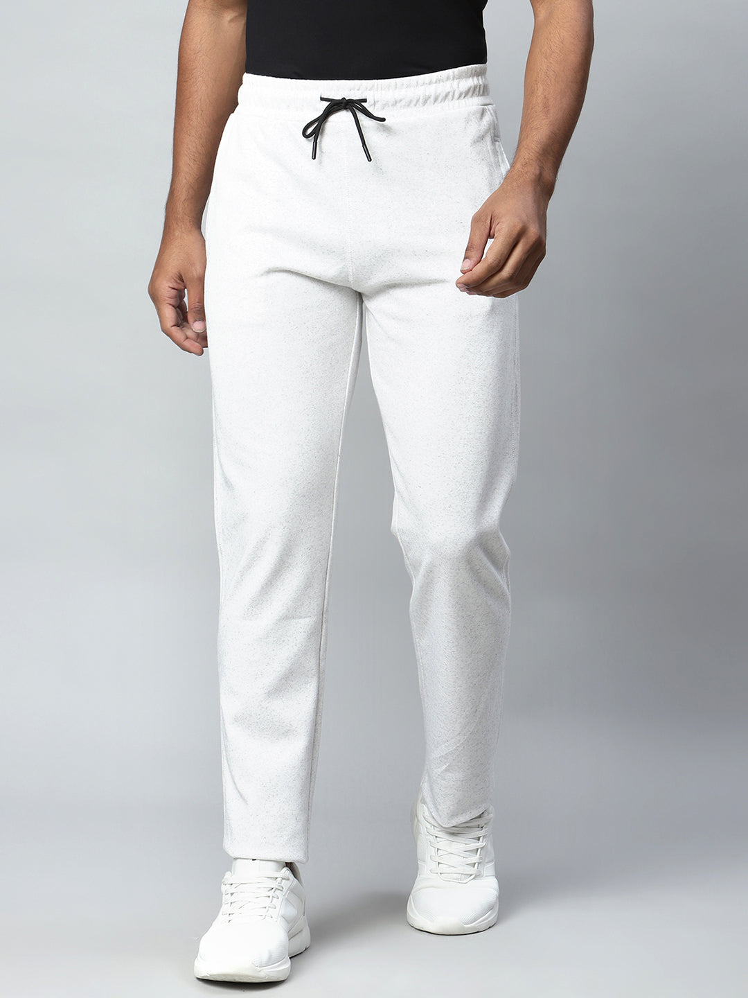 Men White Ankle Length Casual Lower