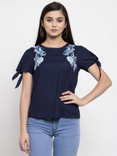 Women Embroidered Regular Fit Blouson top